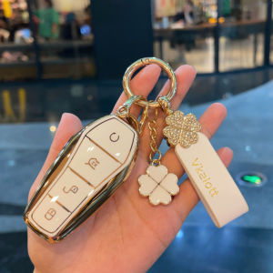 เคสกุญแจรถ ฝาครอบกูณแจรถ เคสกูณแจรถ ฝาครอบรีโมทคอนโทรลอัจฉริยะในระยะยาว ฝาครอบปูม 3 ปู วัสดุ TPU สำหรับ BYD Atto 4 Dolphin SEAL