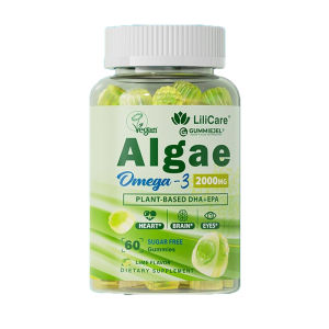 [COD] Lilicare Vegan Omega 3 Supplement Gummies 1100mg Algae Omega 3 DHA 640mg & EPA 290mg from Marine with CoQ10 Astaxanthin Vitamin E A D3 for Brain Eye Joint Fish Oil Supplements Alternative Sugar Free