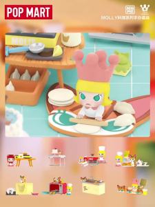 POPMART MOLLY Cooking Series Figures pop mart molly blind collection action figure decorative gift