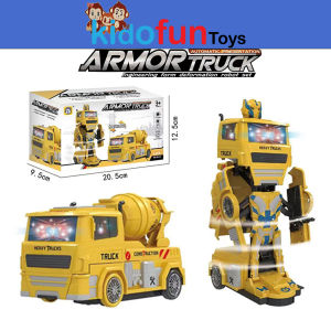 Mainan Deformation 2in1 Mobil Truck Bisa Berubah Robot Ada Lampu dan Suara Bump n Go