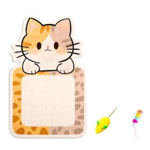 Wall Mounted Pet Scratching Panel Adhesive Base Saves Space Scratch Resistant Scratcher