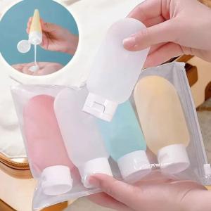 4Pcs/Set Refillable Bottle 60ml Soft Lotion Container Squeeze Tube Empty Bottle Portable Travel Shampoo Bottle