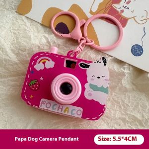 Amila Dễ thương Máy ảnh hoạt hình Keychain cho sinh viên mini xách tay Phụ kiện túi bóng đèn sáng tạo lên vài quyến rũ