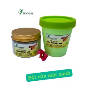 Bột rửa mặt tinh chất Trà xanh bạch truật cam thảo Đảng sâm táo đỏ linh chi giúp sạch nhờn trj sạch mụn