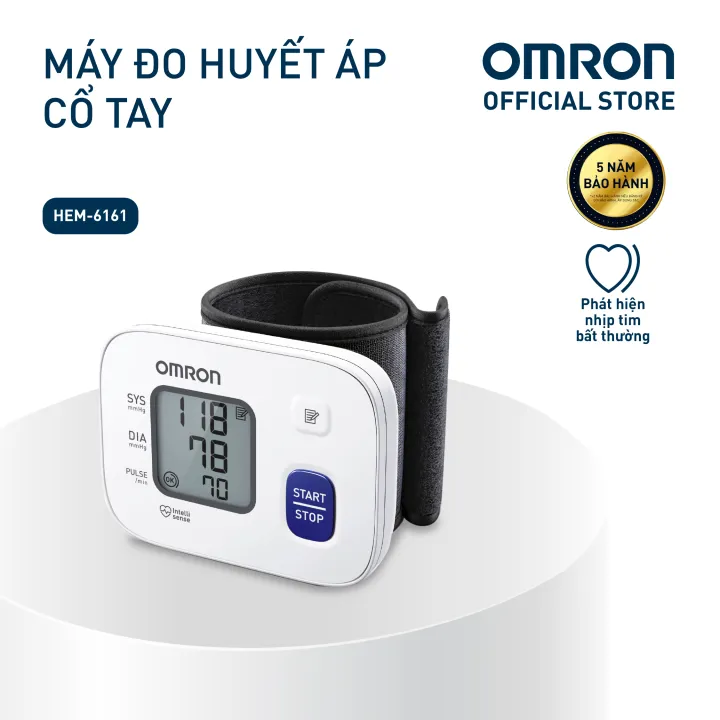 Máy Đo Huyết Áp Cổ Tay Omron HEM-6161