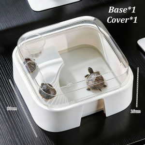 Turtle Tank Aquarium Thickened Material Rotating Climbing Stairs Reptiles Amphibians Desktop Decor