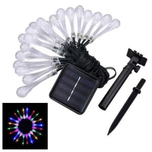 MICANGP Waterproof LED Solar String Lights Multicolor Water Drop Garden Party Lamp Creativity Christmas Decor Christmas Tree Decorations Lights Yard
