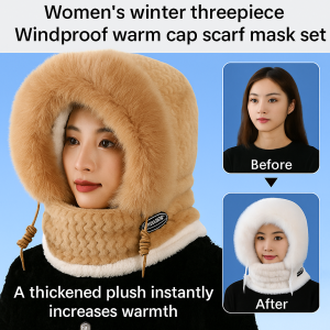 Womens winter warm hat set