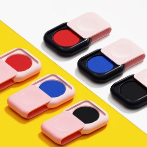 QTWIX ปั๊มใส แผ่นหมึกพิมพ์ลายนิ้วมือขนาดเล็ก ป้องกัน-ปลอม การพิมพ์ลายนิ้วมือ แผ่นหมึกพิมพ์ลายนิ้วมือ น่ารักน่ารักๆ แบบแห้งเร็ว แผ่นแสตมป์ สำหรับ Notary