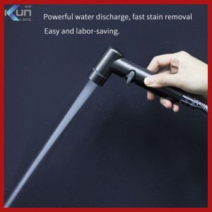 Xinkunlong K9022B High Quality Black Bidet Shower Pressurized Flushing Hand Held Toilet Bidet Sprayer Bathroom Shower