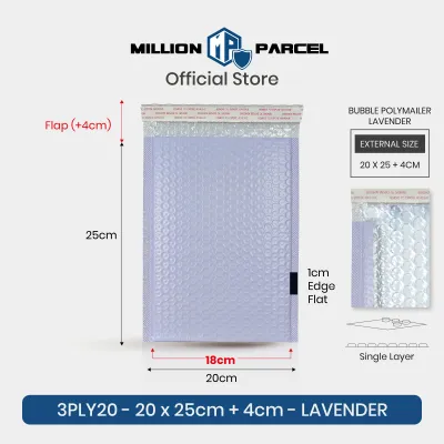 MillionParcel Bubble Polymailer Bag | Polymailer with Bubble Wrap | Bubble Mailer | Bubble Envelope | Bubble Bag