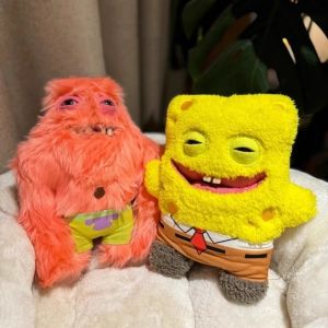 Fuggler Patrick Star‌ Plush Toys 22cm Ugly Monster Spongebob Squarepants Cute Tooth Monster Fill Plush Dolls Toys Gifts