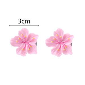 2024 New Sweet Super Fairy Pink Mini Sakura Hair Clip Hair Rope Women Girls Y2k Hair Accessory Set