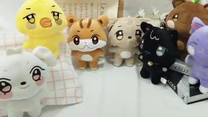 K-Pop ATEEZ ANITEEZ Plush Doll Seonghwa Cartoon Stuffed Figure Keychain Bag Pendant Anak Patung Lembut Comel