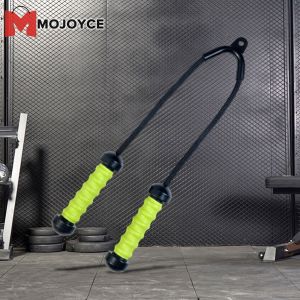 MOJOYCE Tricep Rope with Handles Tricep Pull Down Attachment Non Slip LAT Pull Down Bar Tricep Pull Down Rope Gym Accessories