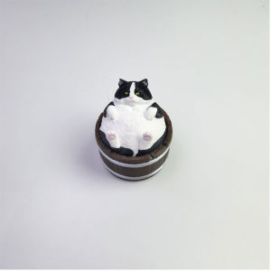 Aoduoyaya Mini Cat Bathtub Fidget Clicker Smooth Click Action Stress Relief Toy Cute Animal Desk Ornament Gift