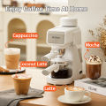 Petrus Espresso Coffee Machine Mini 5 Bar With Fancy Milk Function Latte Cappuccino For Beginners PE2160W. 