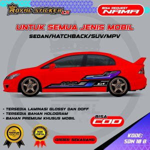 SDN 10-STIKER DECAL MOBIL VELOZ VIOS  BRIO XENIA AGYA SIGRA JAZZ CALYA RUSH GRATIS CUSTOM NAMA
