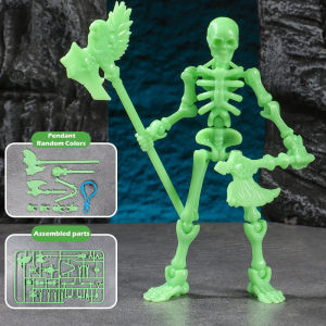 Skeleton action figure human body model assembly toy fully movable joints weapon set sketching practice tool anxiety relief sulit matibay