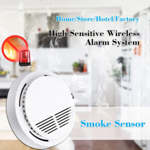 BERGARANSI Smoke Detector Alat Pendeteksi Asap Alarm Kebakaran otomatis rumah gedung 85dB - SS-168