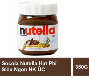 Nutella socola Úc hạt phỉ 350g phết sandwich biscuits vị ngọt dịu cực ngon date mới