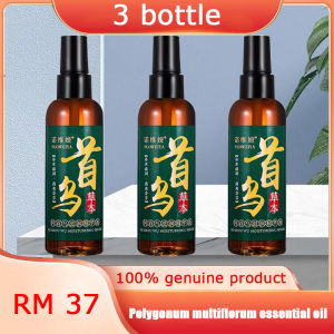 草本首乌白发转黑发 White hair turning into black hair诺维娅何首乌精华液白发变黑发🇲🇾Polygonum multiflorum essence turns white hair into black hair hair growth serum hair loss tonic black hair spray Polygonum multiflorum plant essence hair care spray Serum pertumbuhan