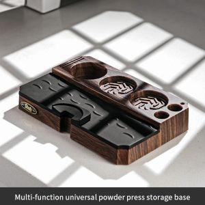 BINCOO Coffee Tamper Set Multifunctional Powder Press Base Powder Press Hammer Powder Dispenser 3 Piece Italian Utensils Storage Set 51MM/58MM