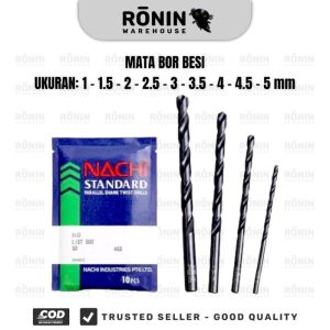 NACHI Mata Bor Besi 1 2 3 5 6 7 8 9-14mm Straight Drills Asli Original