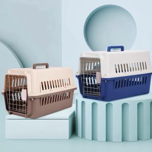 Pet Cat Dog Aviation Standard Travel Cage Pet Air Pet Travel Cage Portable Airline Approved Pet Carrier Cage Dog Cat Outdoor Carrier