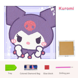 Diamond Painting Toys Sanrio Set Cute Cartoon Puzzle Toys Photo Frame DIY Toys For Kids Girls Sticky Gift