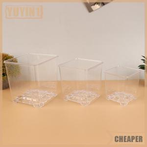 [COD] EHBqna SPORTS กระถางดอกไม้อะคริลิคใสทรงสี่เหลี่ยมกระถางต้นไม้บอนไซระบายอากาศได้สำหรับตกแต่งสวนลานห้องนั่งเล่นระเบียง