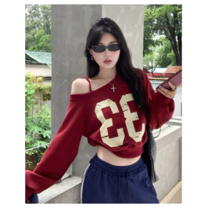 Atasan Sweater 33 Cropped Top - Sweater Wanita Korean Style Model Terbaru