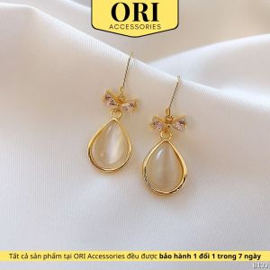 Khuyên tai nữ họa tiết giọt nước Viva độc đáo sang trọng ORI ACCESSORIES B103