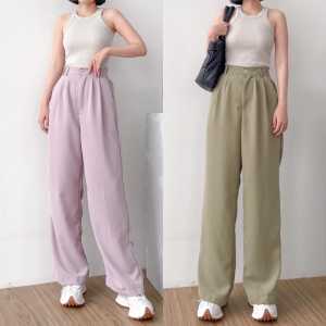 Kulot  Basic Pant Bahan Polyester/Kulot Loose Pant By Adis Fashion