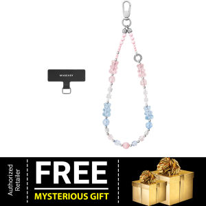 [ ORI ] MAGEASY Beaded Wrist Strap + Strap Card - 360° Rotating Metal Buckle
