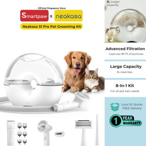 Neakasa S1 Pro 7-in-1 Pet Grooming Kit | Powerful Vacuum Suction + Low Noise Design for Dogs & Cats | All-in-One Cleaning & 1-Year SG Warranty