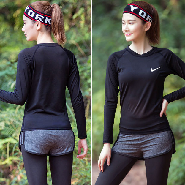 Women Long Sleeve Yoga Running Jogging Shirt