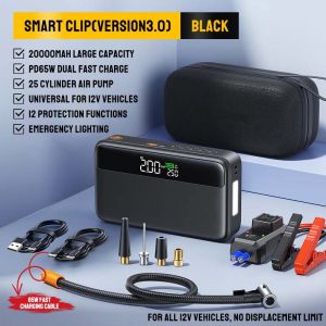 4in1 Car Jump Starter And Power Bank Air Pump 20000mah 12V 65W Fast Charging Multifungsi Portable Jumper Jumper Powerbank