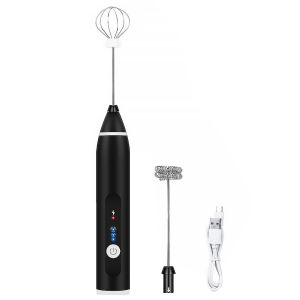 Máy đánh Trứng Cầm Tay Kèm Máy Tạo Bọt Cafe Chạy Điện Sạc USB