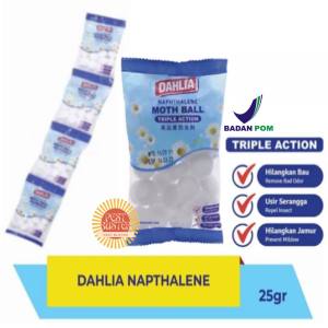 Dahlia Kamper Napthalene 25 Gr  Kapur Barus Sachet Wangi Mampu Mengusir Serangga dan Jamur pada lemari pengharum pakaian