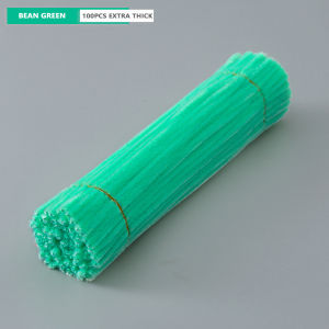 8MM Extra Thick Fuzzy Wire 100pcs Chenille Stems Cleaner DIY Handicraft Material Creative Toy