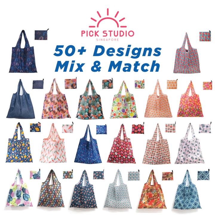 [SG READY STOCK] Foldable Shopping Bag Foldable Recycle Bag Easy to