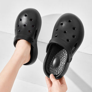 [Free Shipping] Thick-Soled Clogs For Women Suitable For Outdoor Wear Summer Home Indoor Casual EVA Beach Sandals Toe-Covering Slippers Ballet Clogs