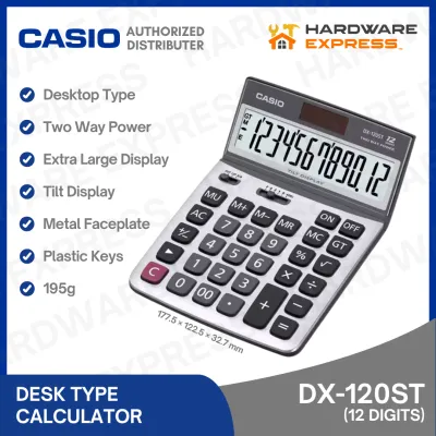 Casio DX-120ST Extra Large Display Calculator (12 Digits)