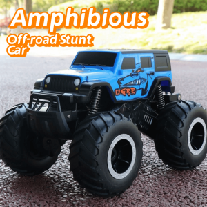 DXSFV Waterproof Design Remote Control Car High Speed Children Gits Electric Drift Racing Car Water And Land 4WD System Off-Road Vehicle Kids Toy