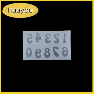 huayou แม่พิมพ์เค้กฟองดองทำจากซิลิโคนตัวเลขเป็นตัวอักษร3D อุปกรณ์ตกแต่งเค้กแบบ DIY แม่พิมพ์พิมพ์อบคุกกี้เยลลี่