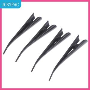 JCSYFAC 4 cái kẹp tóc kim loại dài 12.5cm kẹp tóc mỏ vịt hoa rỗng kẹp tóc phụ kiện tóc kẹp tóc nơ răng vịt Kẹp đầu salon làm tóc kẹp màu đen