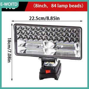 【E-WOITD】 18V Li ion LED làm việc ánh sáng 3 4 inch lũ Đèn pin hoạt động cho cắm trại ngoài trời khẩn cấp