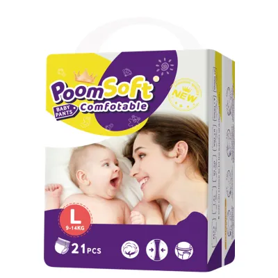 POOMSOFT Baby Diapers Pants 240pcs Premium Diapers From S Size to XXXXL Size Pull-up Pants Leak-proof Baby Diapers