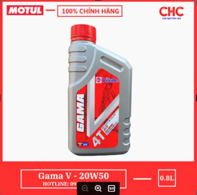 Dầu nhớt xe máy Gama V 20W50 bình 800ml chính hãng giá rẻ nhất phù hợp các hãng xe máy số honda sym yamaha suzuki
